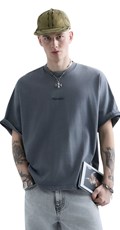 REPLAY INC. UNISEX SCRIPT MAJICA U SIVOJ BOJI  - 2