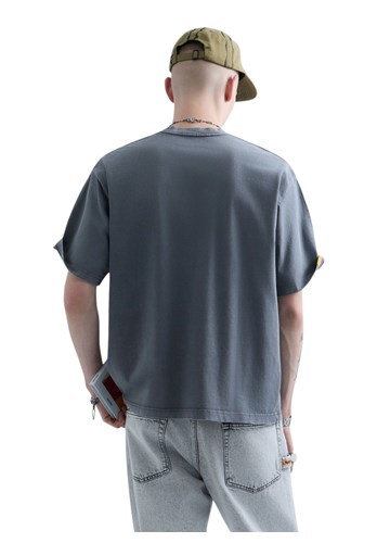 Replay REPLAY INC. UNISEX SCRIPT MAJICA U SIVOJ BOJI  - 3