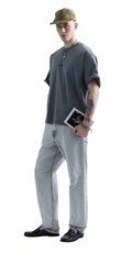 REPLAY INC. UNISEX SCRIPT MAJICA U SIVOJ BOJI  - 4