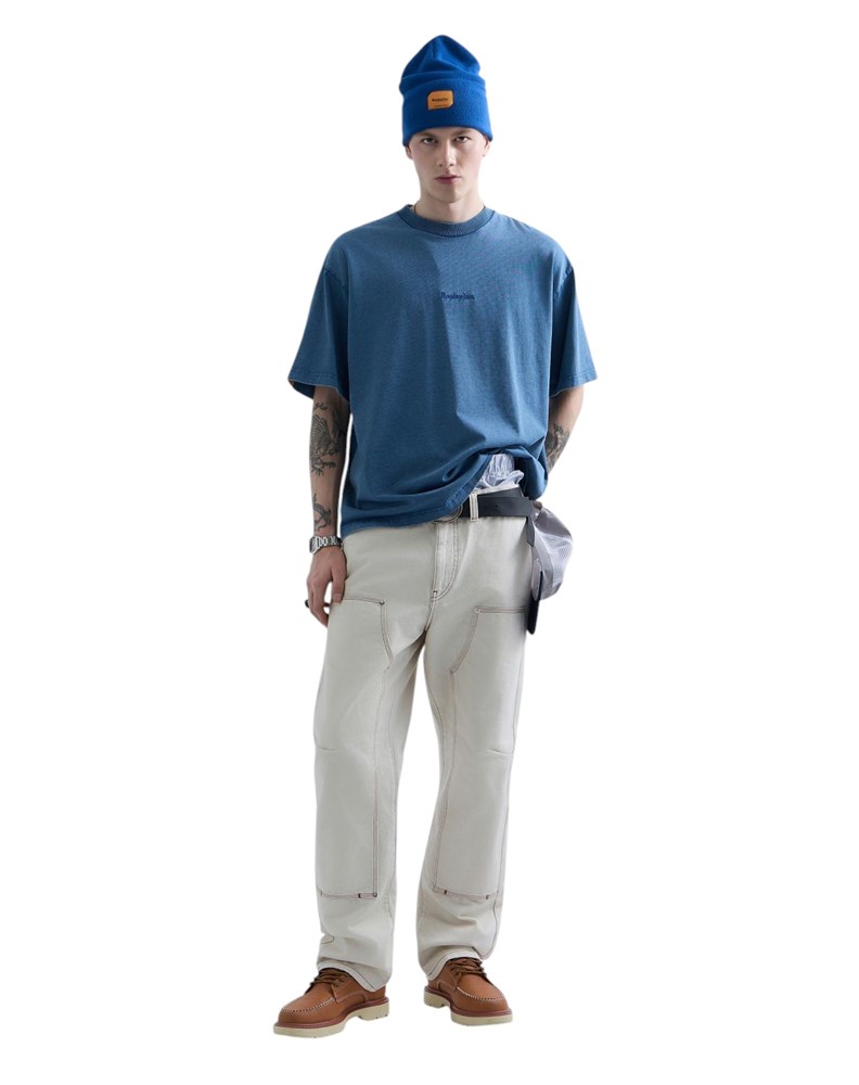 Replay REPLAY INC. UNISEX SCRIPT MAJICA U PLAVOJ BOJI - 1
