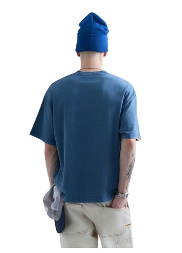 Replay REPLAY INC. UNISEX SCRIPT MAJICA U PLAVOJ BOJI - 3