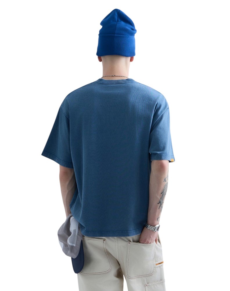 Replay REPLAY INC. UNISEX SCRIPT MAJICA U PLAVOJ BOJI - 3
