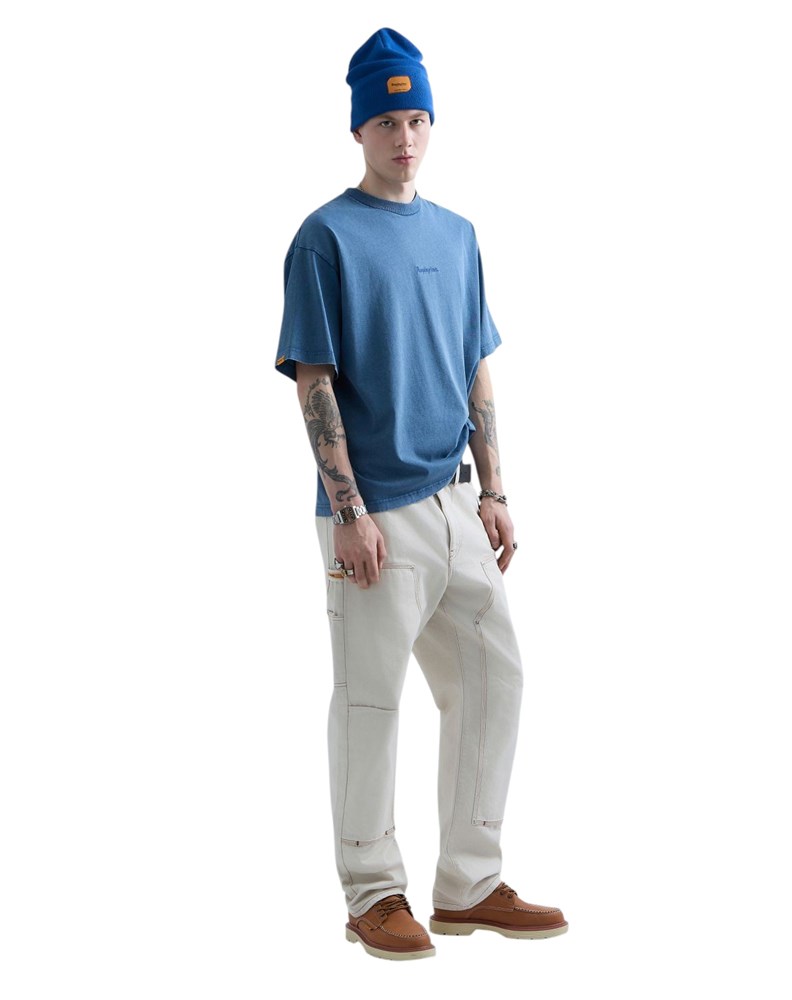 Replay REPLAY INC. UNISEX SCRIPT MAJICA U PLAVOJ BOJI - 4