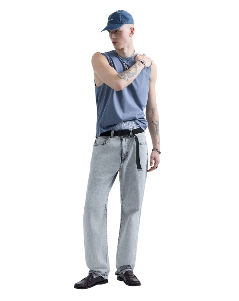 Replay REPLAY INC. UNISEX SCRIPT MAJICA BEZ RUKAVA U PLAVOJ BOJI  - 1