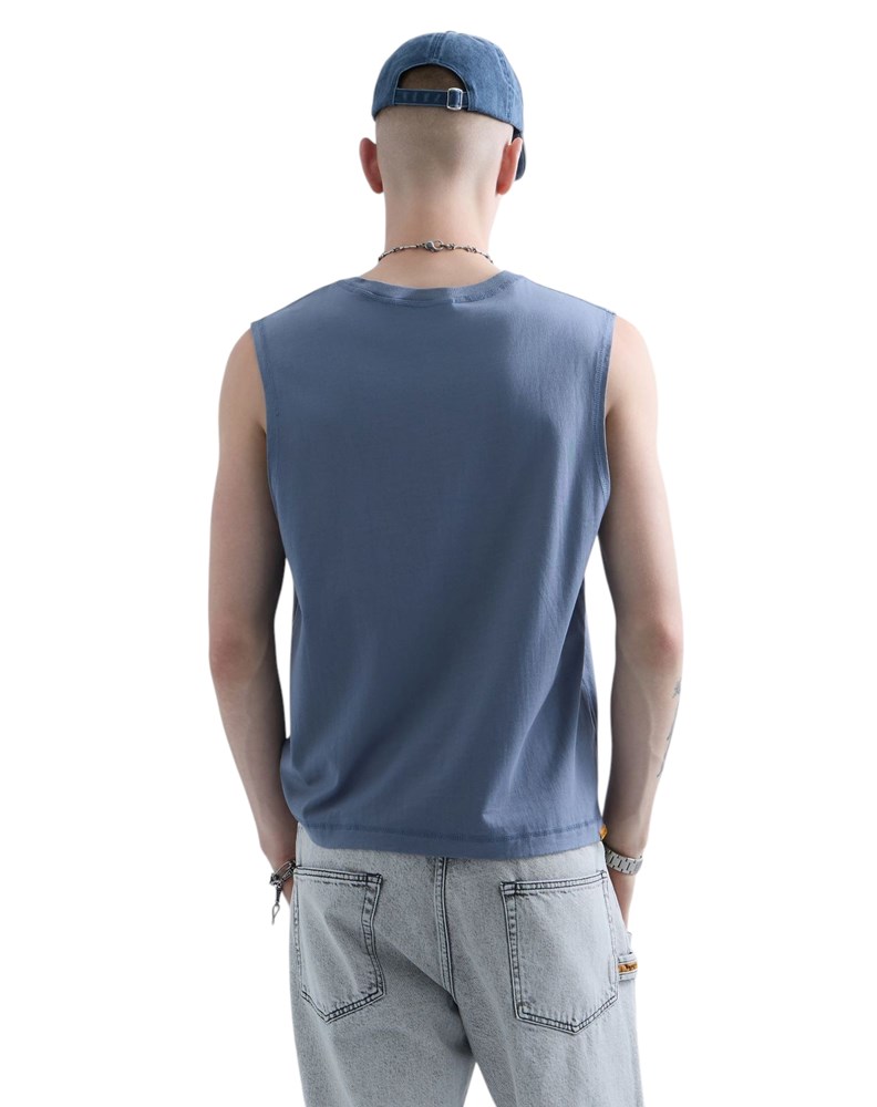 Replay REPLAY INC. UNISEX SCRIPT MAJICA BEZ RUKAVA U PLAVOJ BOJI  - 3