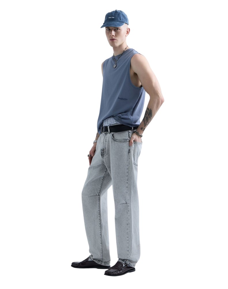 Replay REPLAY INC. UNISEX SCRIPT MAJICA BEZ RUKAVA U PLAVOJ BOJI  - 4