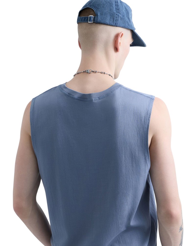Replay REPLAY INC. UNISEX SCRIPT MAJICA BEZ RUKAVA U PLAVOJ BOJI  - 7