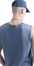 REPLAY INC. UNISEX SCRIPT MAJICA BEZ RUKAVA U PLAVOJ BOJI  - 7