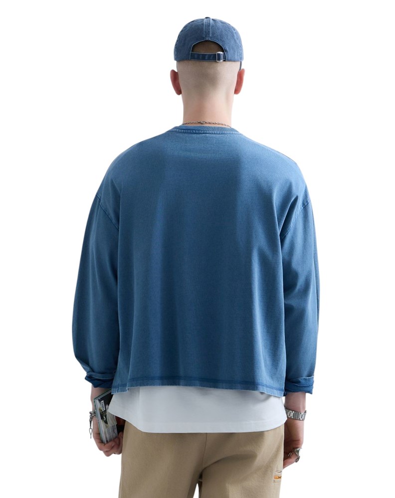 Replay REPLAY INC. UNISEX SCRIPT MAJICA DUGIH RUKAVA U PLAVOJ BOJI  - 3