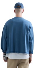 REPLAY INC. UNISEX SCRIPT MAJICA DUGIH RUKAVA U PLAVOJ BOJI  - 3