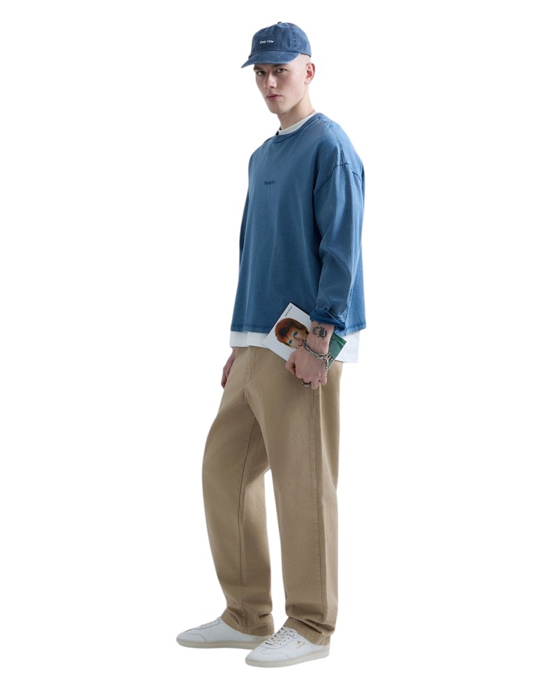 Replay REPLAY INC. UNISEX SCRIPT MAJICA DUGIH RUKAVA U PLAVOJ BOJI  - 4