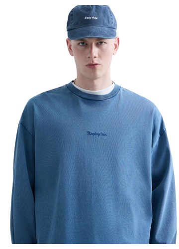 Replay REPLAY INC. UNISEX SCRIPT MAJICA DUGIH RUKAVA U PLAVOJ BOJI  - 7