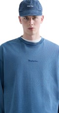 REPLAY INC. UNISEX SCRIPT MAJICA DUGIH RUKAVA U PLAVOJ BOJI  - 7