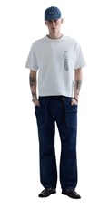 REPLAY INC. UNISEX REVERSED MAJICA KRATKIH RUKAVA U BIJELOJ BOJI  - 1