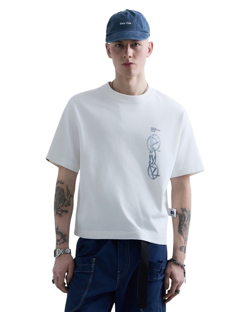 Replay REPLAY INC. UNISEX REVERSED MAJICA KRATKIH RUKAVA U BIJELOJ BOJI  - 2