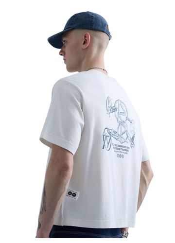 Replay REPLAY INC. UNISEX REVERSED MAJICA KRATKIH RUKAVA U BIJELOJ BOJI  - 5