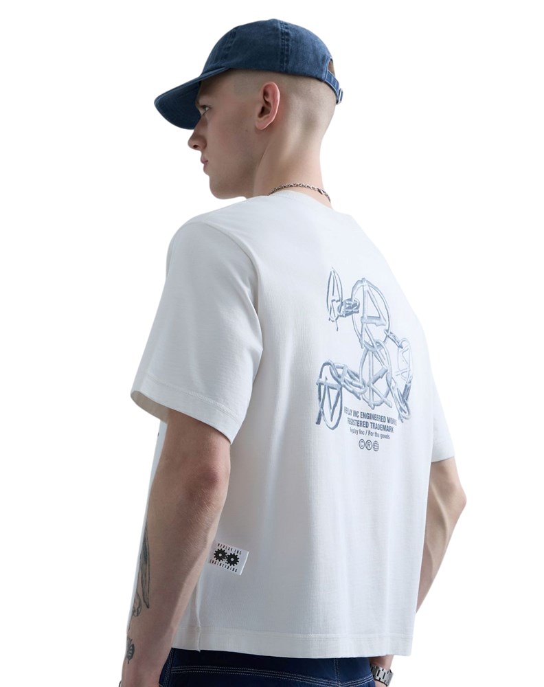 Replay REPLAY INC. UNISEX REVERSED MAJICA KRATKIH RUKAVA U BIJELOJ BOJI  - 5