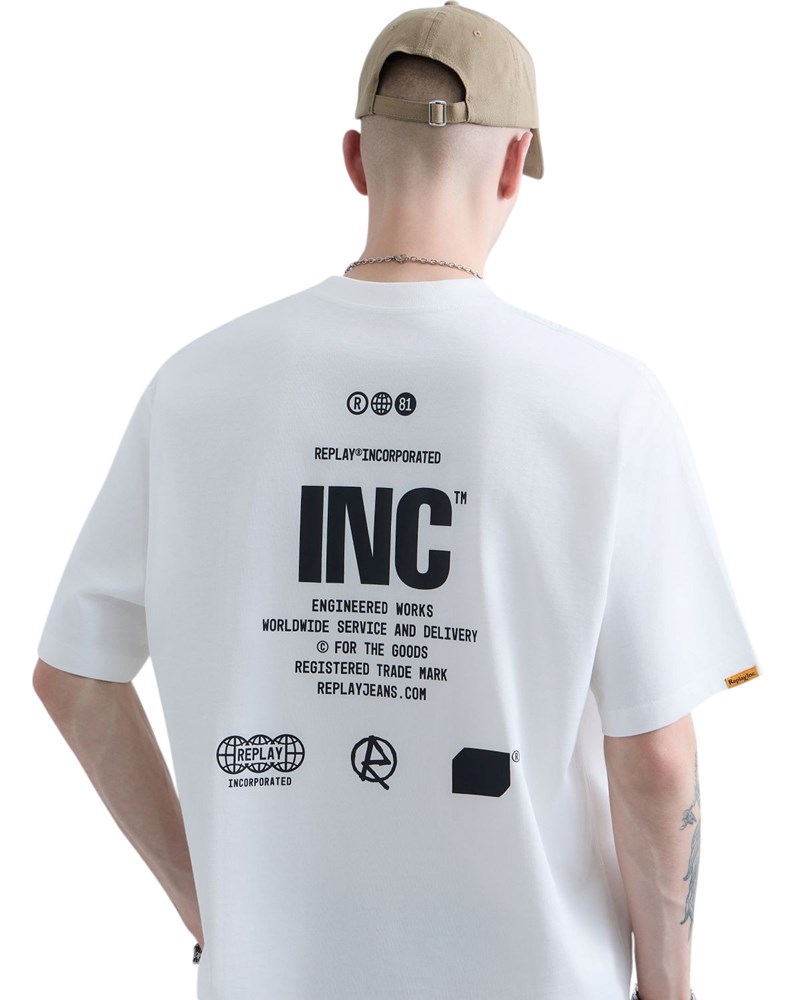 Replay REPLAY INC. UNISEX POSTER BIJELA MAJICA KRATKIH RUKAVA - 7