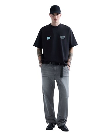 Replay replay inc. unisex poster crna majica kratkih rukava
