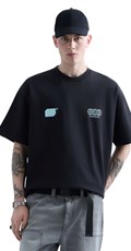 REPLAY INC. UNISEX POSTER CRNA MAJICA KRATKIH RUKAVA - 2