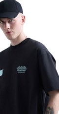 REPLAY INC. UNISEX POSTER CRNA MAJICA KRATKIH RUKAVA - 5