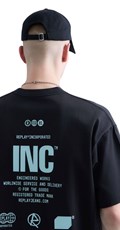 REPLAY INC. UNISEX POSTER CRNA MAJICA KRATKIH RUKAVA - 7