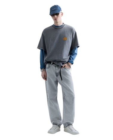 Replay replay inc. unisex marble tamno siva majica kratkih rukava