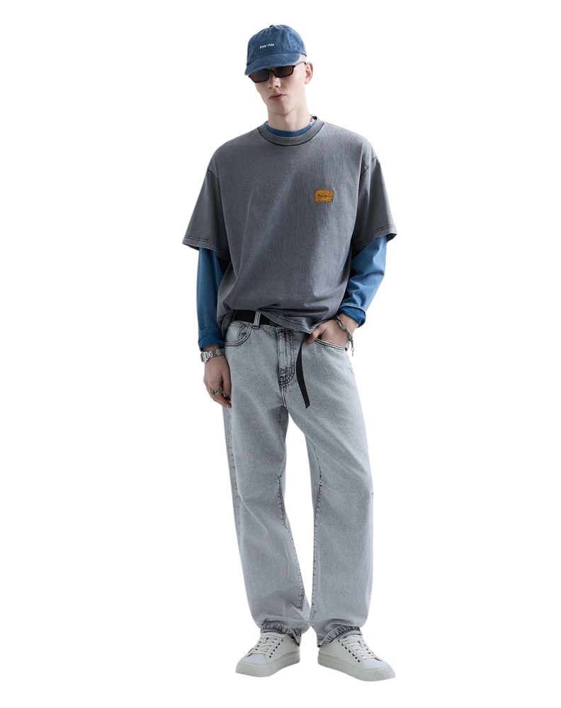 Replay REPLAY INC. UNISEX MARBLE TAMNO SIVA MAJICA KRATKIH RUKAVA - 1