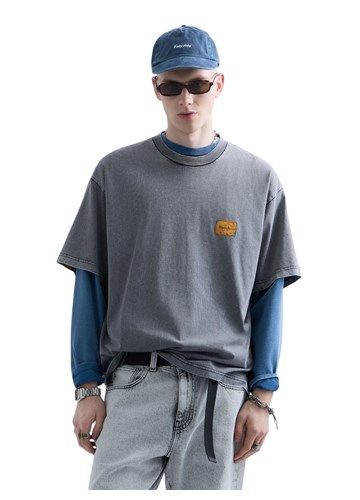 Replay REPLAY INC. UNISEX MARBLE TAMNO SIVA MAJICA KRATKIH RUKAVA - 2