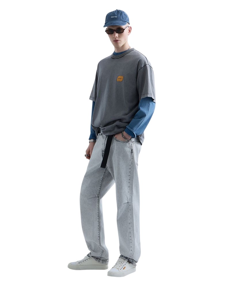 Replay REPLAY INC. UNISEX MARBLE TAMNO SIVA MAJICA KRATKIH RUKAVA - 4