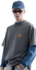 REPLAY INC. UNISEX MARBLE TAMNO SIVA MAJICA KRATKIH RUKAVA - 5