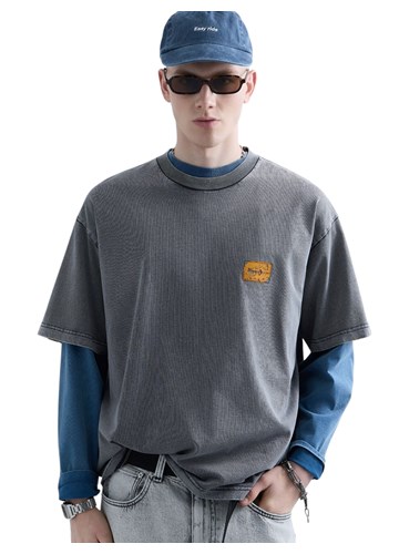 Replay REPLAY INC. UNISEX MARBLE TAMNO SIVA MAJICA KRATKIH RUKAVA - 6
