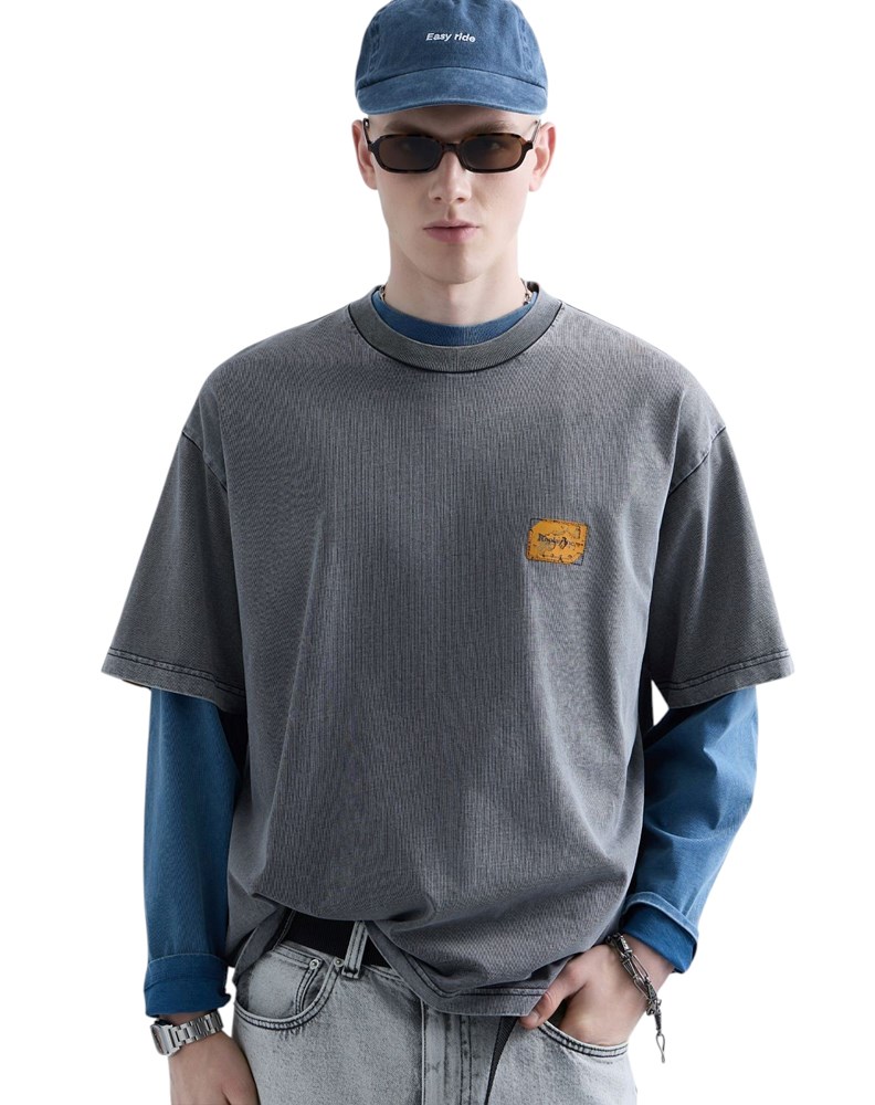 Replay REPLAY INC. UNISEX MARBLE TAMNO SIVA MAJICA KRATKIH RUKAVA - 6