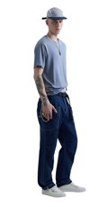 REPLAY INC. UNISEX DULL PLAVA MAJICA KRATKIH RUKAVA  - 4