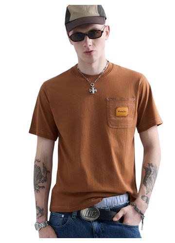 Replay REPLAY INC. UNISEX POCKET SMEĐA MAJICA KRATKIH RUKAVA - 5
