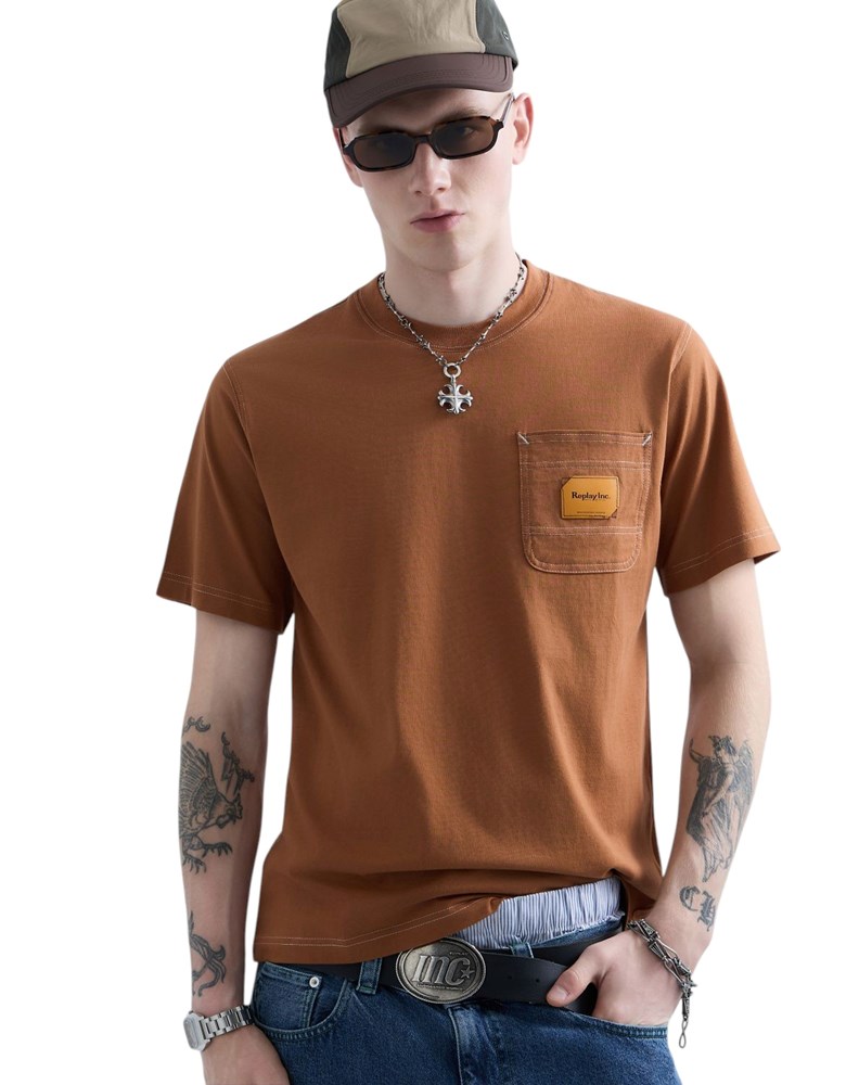 Replay REPLAY INC. UNISEX POCKET SMEĐA MAJICA KRATKIH RUKAVA - 5