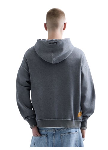 Replay REPLAY INC. UNISEX REVERSED HOODIE U TAMNO SIVOJ BOJI - 3