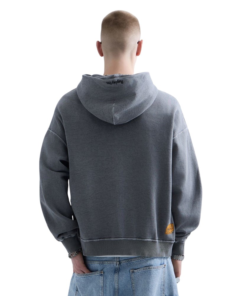 Replay REPLAY INC. UNISEX REVERSED HOODIE U TAMNO SIVOJ BOJI - 3