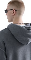 REPLAY INC. UNISEX REVERSED HOODIE U TAMNO SIVOJ BOJI - 5