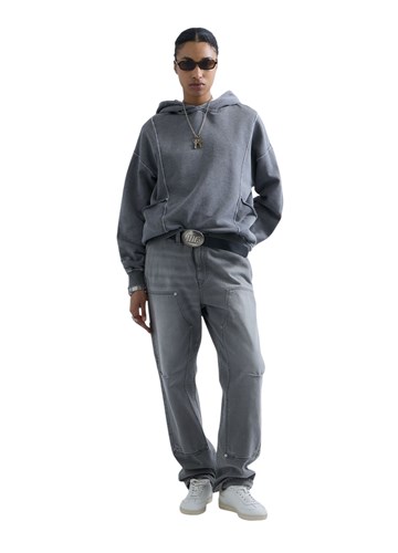 Replay REPLAY INC. UNISEX REVERSED HOODIE U TAMNO SIVOJ BOJI - 7
