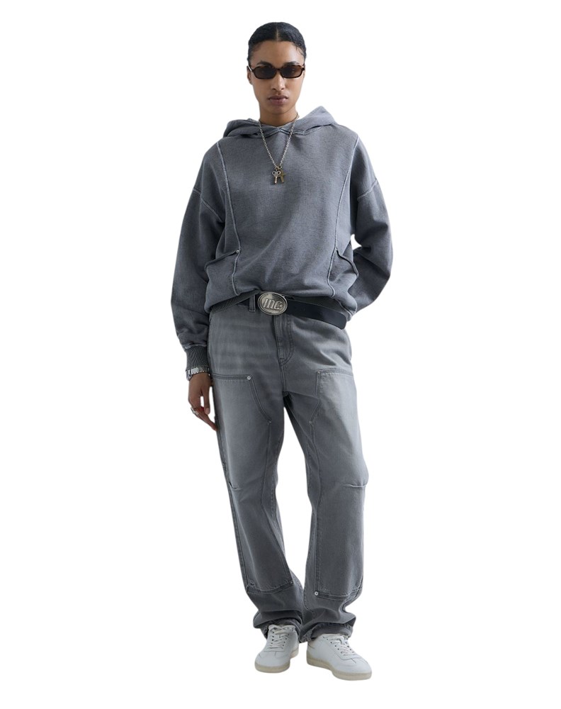 Replay REPLAY INC. UNISEX REVERSED HOODIE U TAMNO SIVOJ BOJI - 7