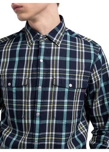 Replay KARIRANA INDIGO KOŠULJA REGULARNOG KROJA - 7