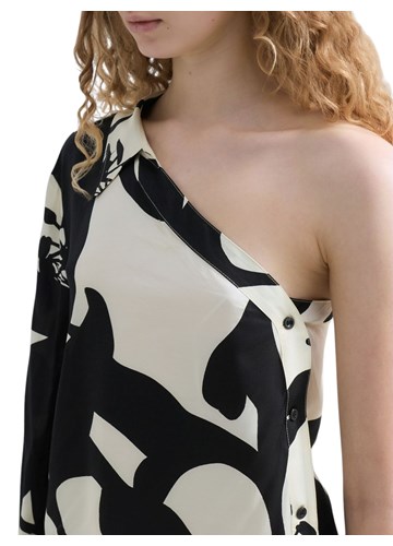 Replay KOŠULJA NA JEDNO RAMEN S KRUPNIM CVJETNIM UZORKOM - 6