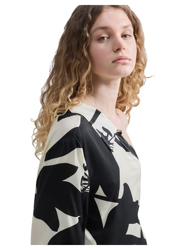 Replay KOŠULJA NA JEDNO RAMEN S KRUPNIM CVJETNIM UZORKOM - 7