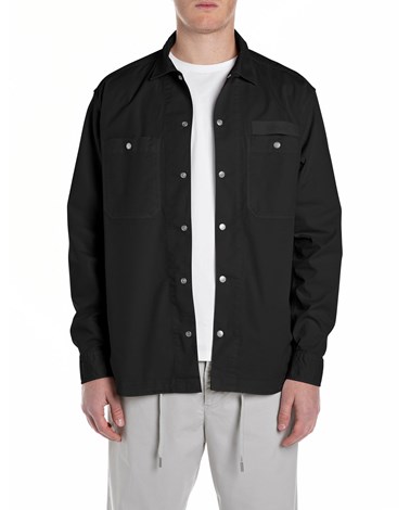 Replay košulja od crnog kepera opuštenog kroja