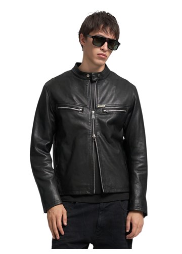 Replay KOŽNA JAKNA U BIKER STILU - 2