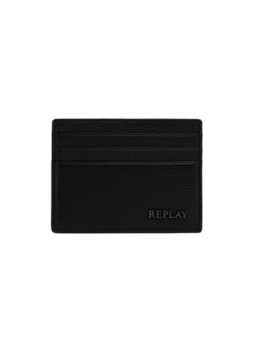 Replay KOŽNI DRŽAČ ZA KARTICE S UTISNUTIM LOGOM - 1