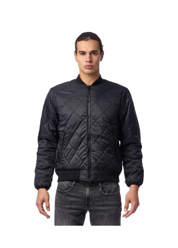 Replay KRATKA CRNA JAKNA OD RECIKLIRANOG NAJLONA  - 3