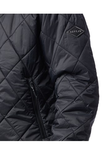 Replay KRATKA CRNA JAKNA OD RECIKLIRANOG NAJLONA  - 5