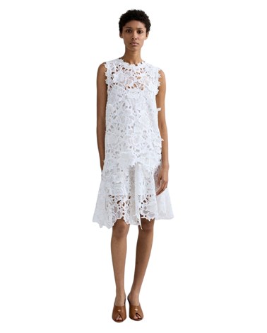 Replay kratka bijela makrame haljina